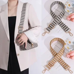 Nylon/Cotton Bag Strap Glen check Women Colored Straps for Crossbody Messenger Shoulder Bag Accessories Adjustable Belts Handbag