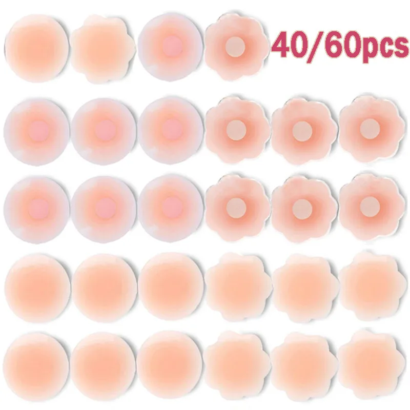 

20/30pairs Silicone Nipple Cover Reusable Women Breast Petals Lift Invisible Bra sports bra Padding Sticker Patch Adhesive Pads