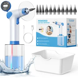 Water - Powered Ear Cleaner Kit with Adjustable Pressure and LED Lighting (White Blue)