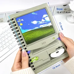 Vintage B6 Spiral Notebook - Retro Computer Design for Journaling & Scrapbooking (1 pcs)