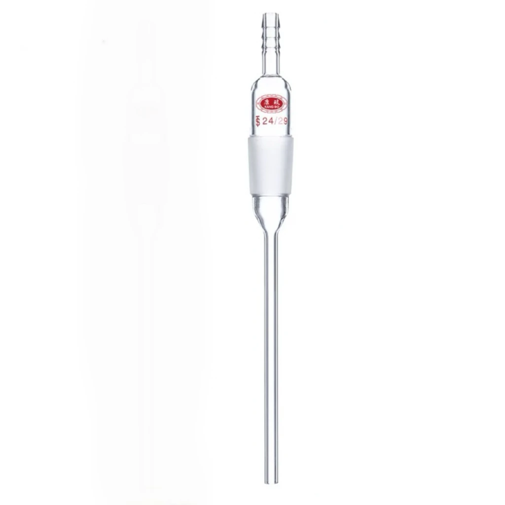 Straight suction connector,External grinding,Male 24/29,Lower glass tube length 100mm150mm210mm,Air duct,Snorkel,Glass gas pipe