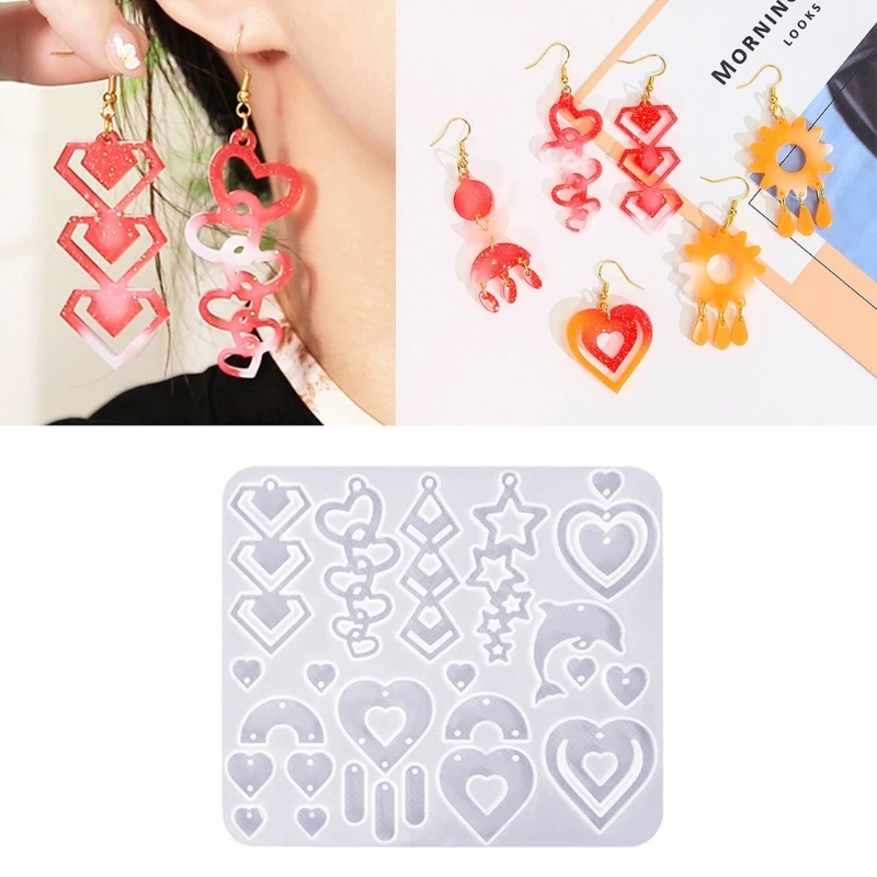 

Alternative Shaped Ornament Mold Silicone Pendant Mold for Jewelry Making Craft