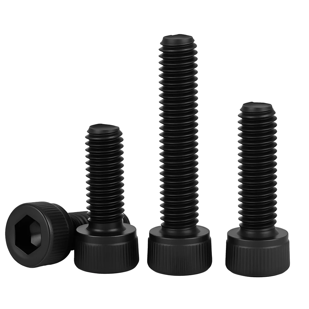 DIN912 검정 육각 소켓 헤드 캡 볼트 나사 탄소강 육각 소켓 헤드 캡 앨런 볼트 나사 M2 M2.5 M3 M4 M5 M6 M8 M10 M12