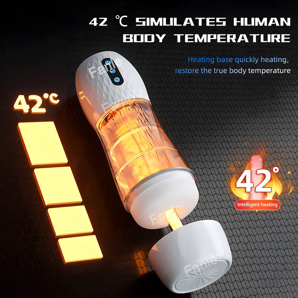 Male Masturbator Automatic Sucking Vibration Blowjob Machine Heating Pussy Penis Pump Masturbation Cup Sex Toys for Men Supplies 3