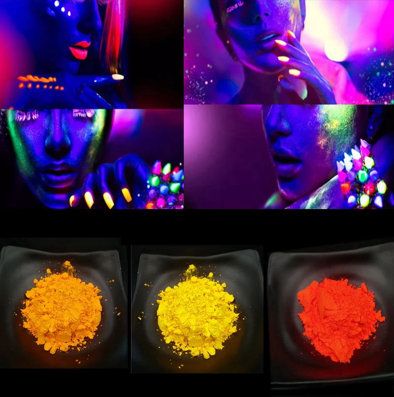 Neon Fluorescent Nail Glitter Ombre Matte Nail Art Decoration Powder Shinny Under Ultraviolet Light Phosphor Pigment 10g/lot nail powder nail pigment nail glitter nail decoration nail decorations luminous pigment fluorescent pigment