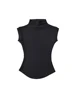 Women Summer Sexy Turtleneck Sleeveless T-Shirts Tops Solid Slim Fit Pullovers Causal Tees Shirts Female Streetwear Basics Tees 2