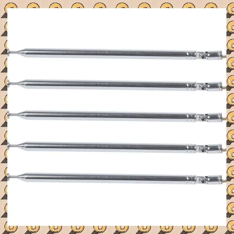 A003 5X Metal Part 7 Telescopic AM, FM Radio Antenna Length 75 Cm Long Silver