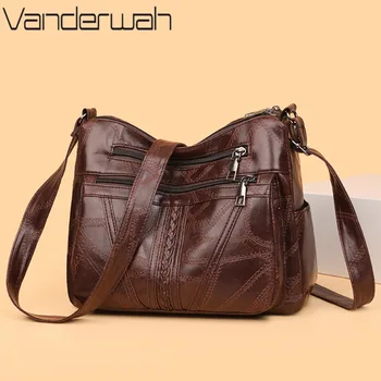 Borse a mano in morbida pelle con tasche multiple per la mamma Borse da donna di lusso Borse da donna Borse a tracolla firmate Sac A Main 1