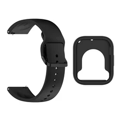 Premium Silicone Strap Case Replacement for Smart Watches - Durable and Stylish Watchband Accessories (Black)
