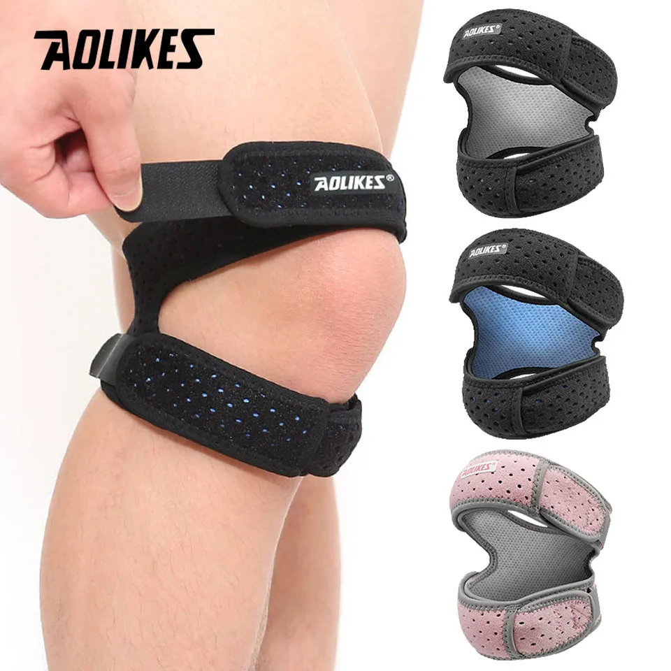 AOLIKES 1PCS Adjustable Patella Knee Strap Knee Brace Support for Running Arthritis Jumper Tennis Basketball Pain Relief knee support,patellar band,knee brace,knee wraps