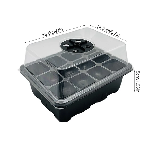 Üvegházhatású Tálcák 12 Páratartalom Állítható Növényi Indító Készlet Kupolával És Alap Mini Szaporítóval A Magok Termesztéséhez - Image 5