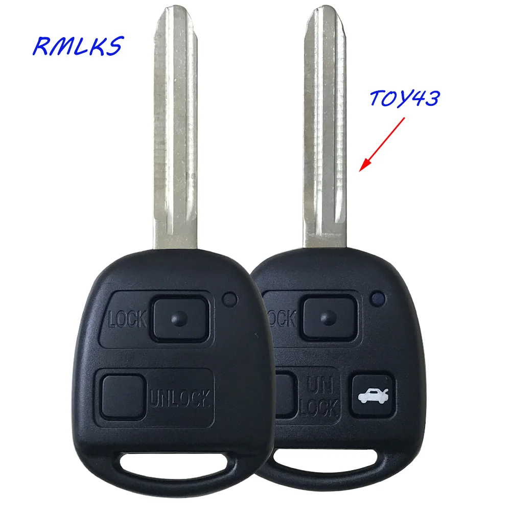 for Toyota Avensis Kluger RAV4 Prado Tarago Remote Key Fob 2/3 Button P/N: 50171 433MHz 4D67 Chip |