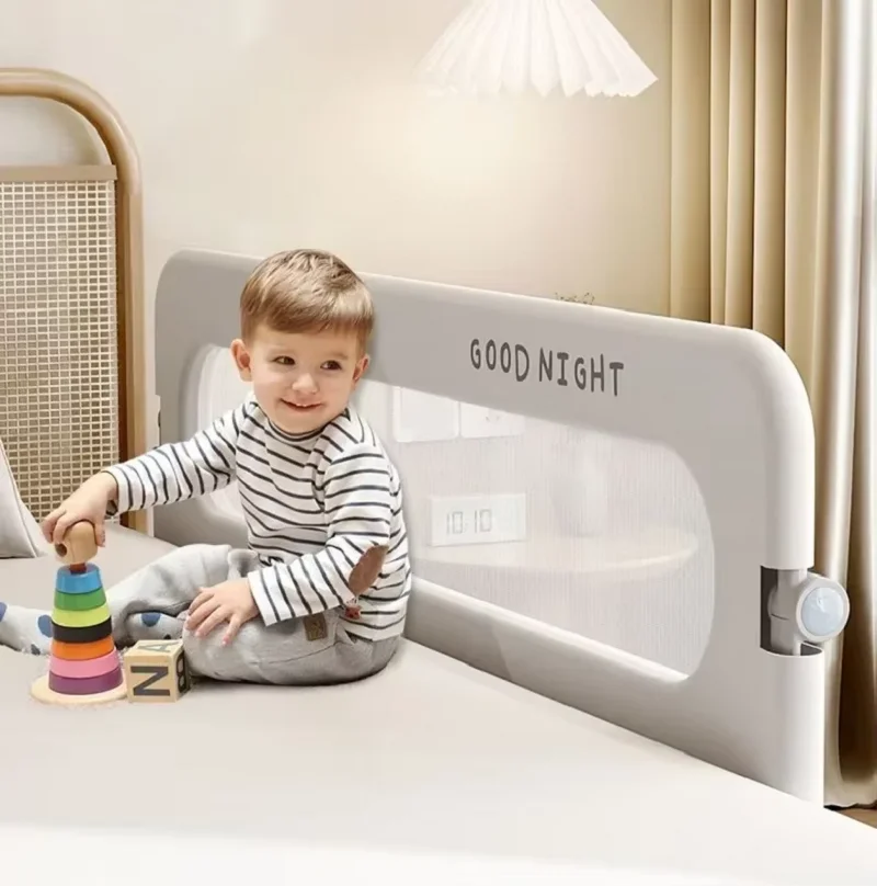 Indoor Foldable Baby Bed Guardrail Bedroom Railings for Children Sleeping Protective Barrier Rail Anti-Fall Safety Infant Fence bed barrier