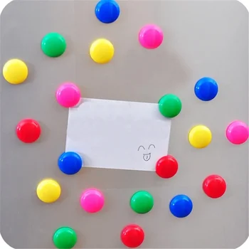 16Pcs/lot Fridge Magnets Whiteboard Sticker Colorful Circular Plastic Refrigerator Magnets Kids Gifts Home Decoration