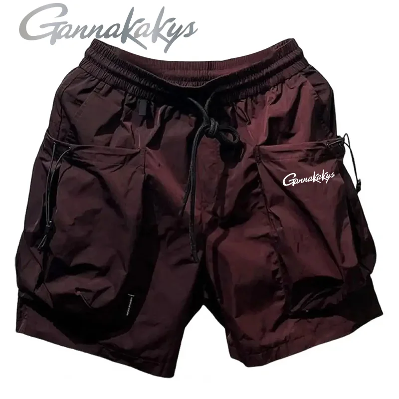 Summer Fishing Pants Men's Large Pocket Soft Sports Fashion Shorts Workwear Breathable Running Fishing Shorts