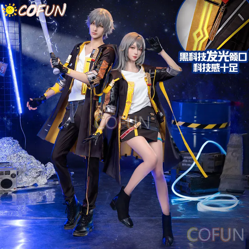 

Костюм для косплея COFUN Honkai: Star Rail Trailblazer Stelle/Caelus, светящийся костюм для Хэллоуина, великолепный костюм для пары