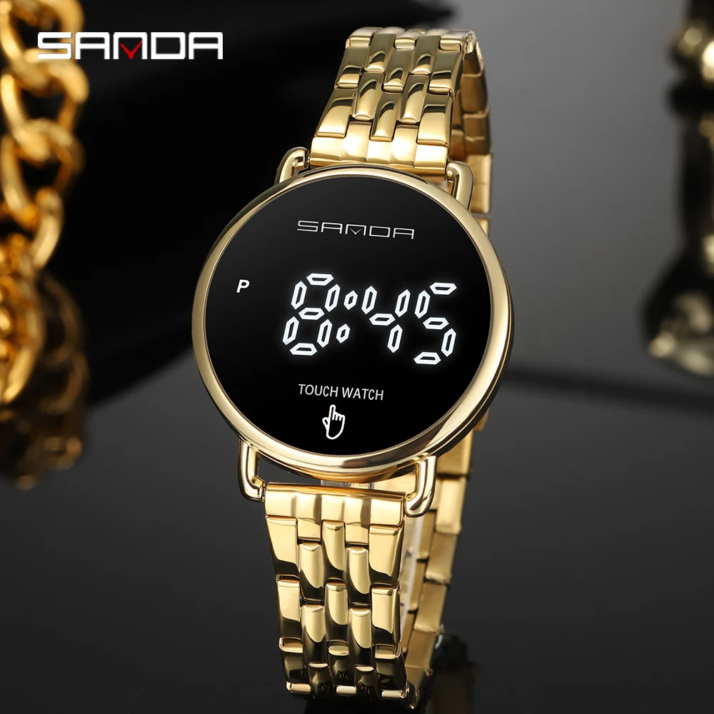 Men's Quarzt Business Wristwatch LED Touch Watch for Men Electronic Wristwatch Unique Design Casual Sports Clock Reloj Hombre 1 4w 1r 10m ohm metal film resistor assorted kit 500pcs 50 values electronic components box for circuit design and prototyping