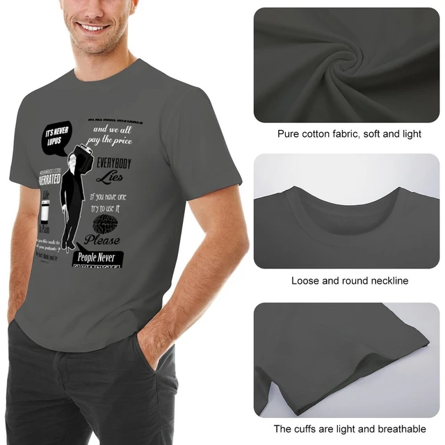 Doktor House montaż t-shirt w stylu vintage t shirt koszulki koszulki z  nadrukami bluzka w