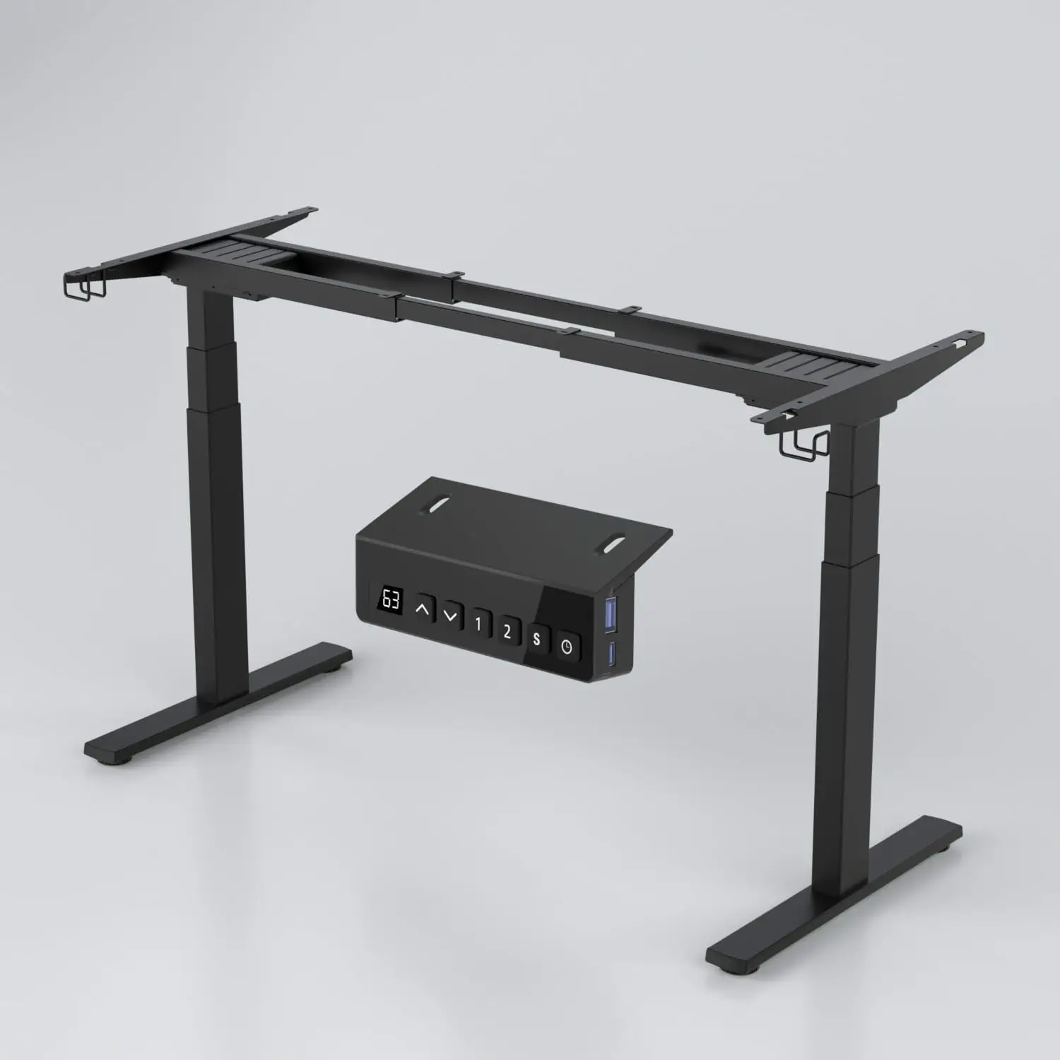 

Dual Motor 2 Stage Electric Adjustable Standing Desk Frame for Home Office,Black Standing Desk Frame