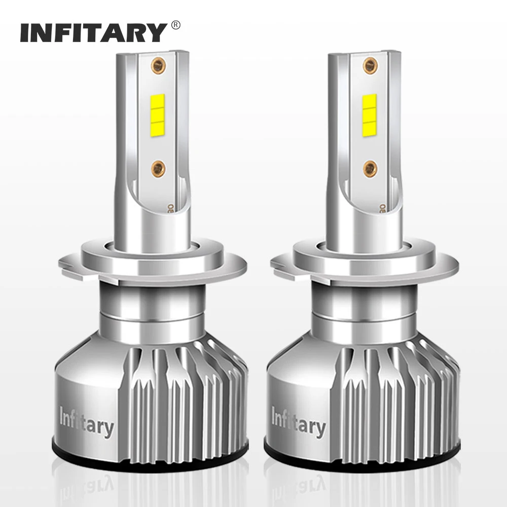 Infitary luces H7 para coche, lámpara antiniebla de 6500K, 20000LM, H4, Canbus, H11|Bombillas (LED) faros delanteros| - AliExpress