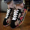 Classic Printing Men Canvas Shoes Comfortable Low Cut Men's Vulcanize Shoes Lace-Up Casual Flat Shoes for Men espadrilles hommes 5