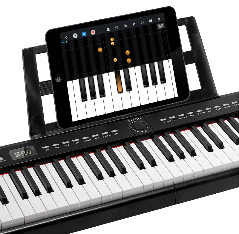 88 Key Piano with MIDI and Velocity Keyboard Instruments Plastic Keys Digital Synthesizer Music Keyboard for School