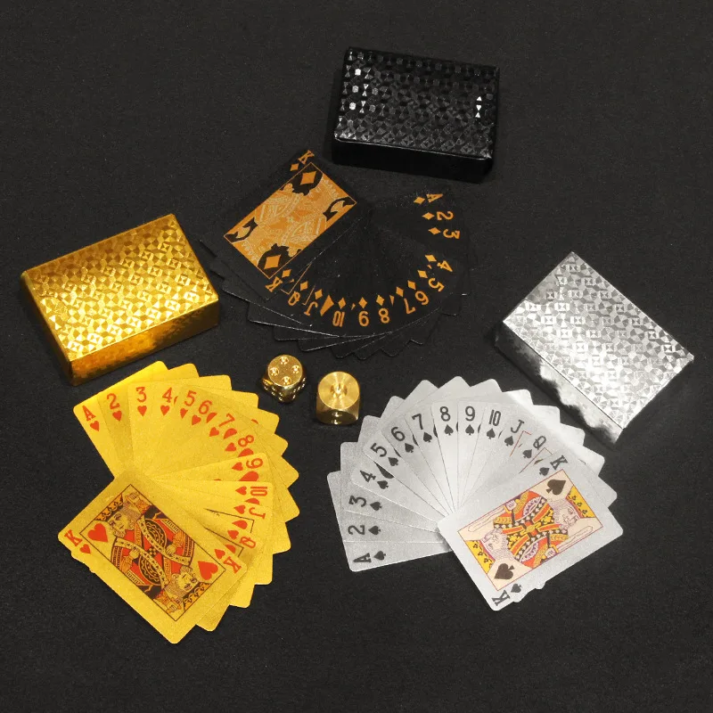 

Цветные черные золотые игральные карты, игральные карты для группы, искусственная игра в покер, коллекция подарков
