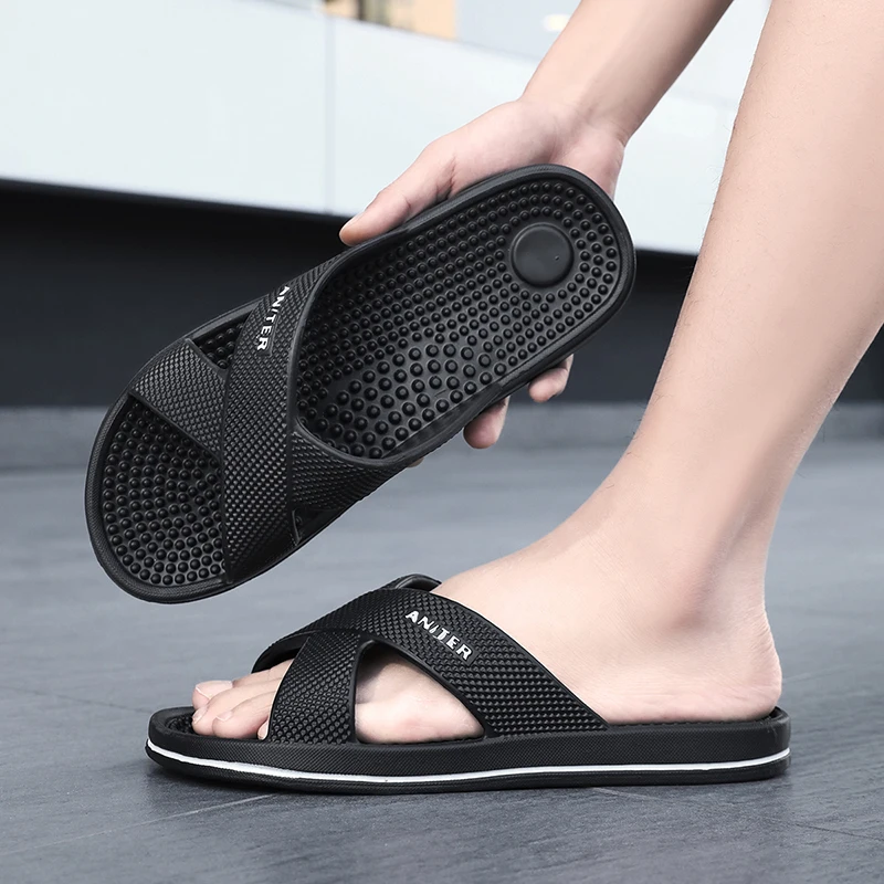 الرجال نِعال تدليك تنفس شبشب منزل شباشب حمام غرفة...