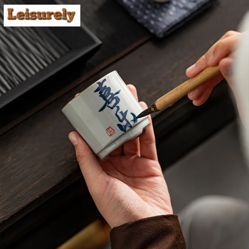 Handwritten Calligraphy Grass Ash Incense Sticks Base Zen Censer Burner Holder Chinese Incense Burner Aromatherapy Utensil Craft