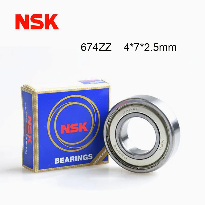 Rolamento Miniatura de Alta Velocidade Nsk Seção Fina Fina Fina Sulco Profundo 674 zz 674 zz 674 zz Pcs 10 Pcs