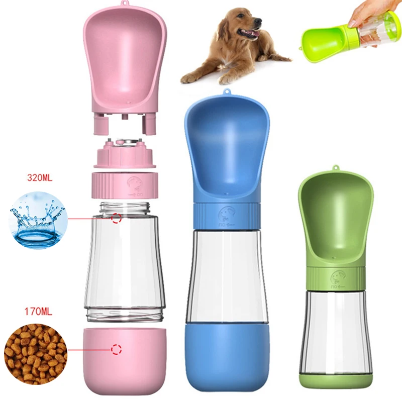 

Portable Dog Water Bottle Feeder Bowl Outdoor Travel Pet Drinking Bottle Food And Water Container Dogs And Cats Feeder Cup