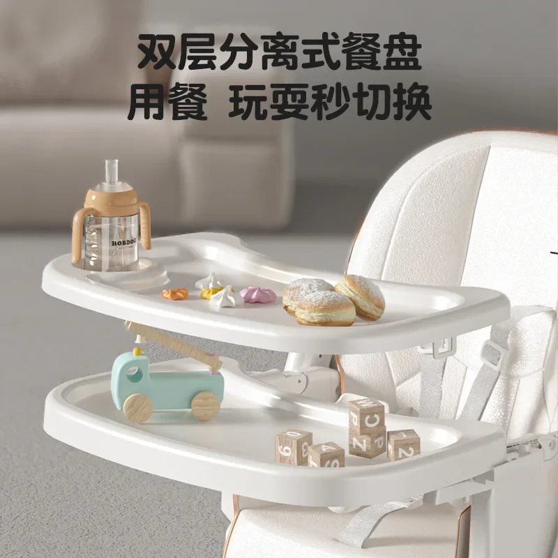 Baby Dining Chair Multi-functional Lifting Folding Portable Children's Dining Table Study Seat for Home Use