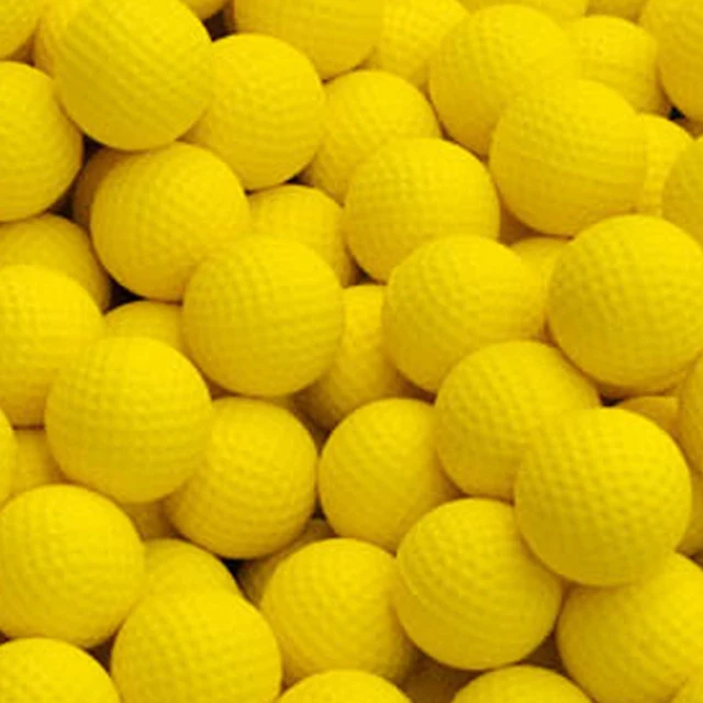 10pcs/lot Soft Indoor Practice PU Yellow Golf Balls Training Aid Drop Shipping Wholesale Gift for Golfers 5