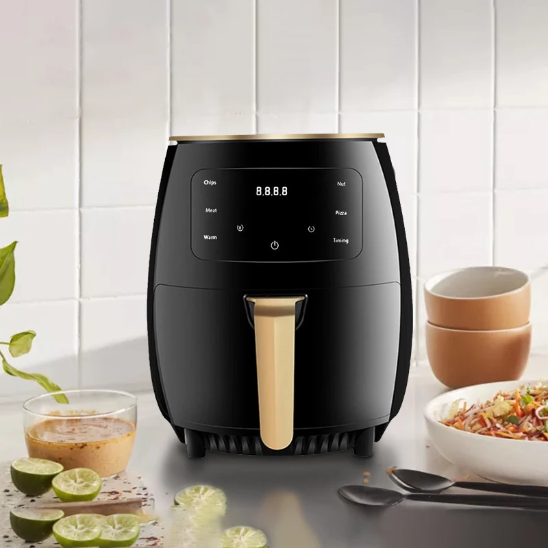 Air Fryer Household 6L Large Capacity Air Fryer Dehydrator Multi-function Electric Fryer 1400W English Menu