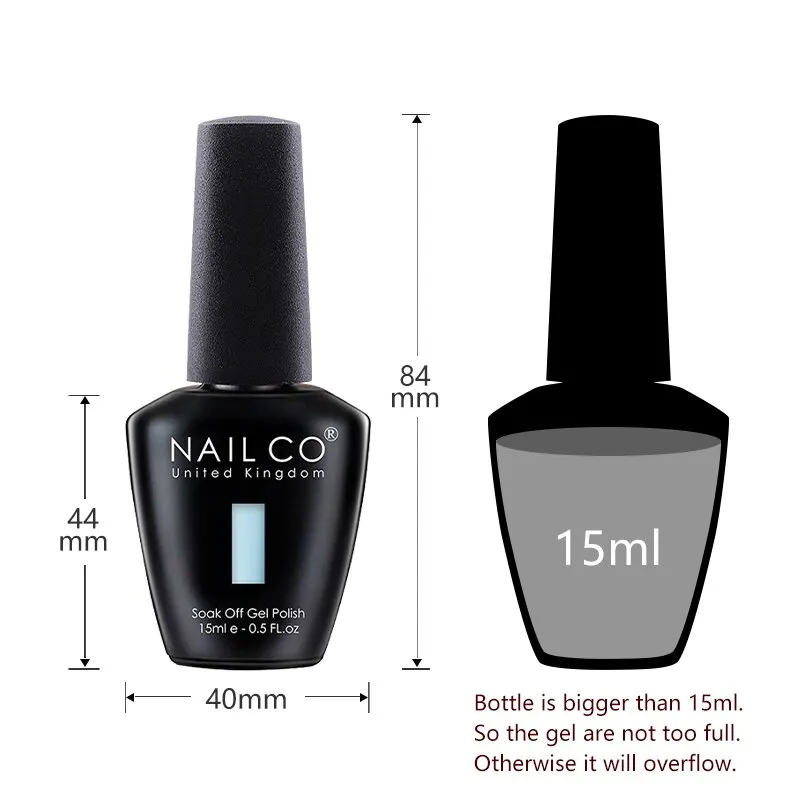 NAILCO 2PCS 젤리 컬러 젤 폴란드어 세트 15ml 반투명 핑크 누드 클리어 컬러 DIY 네일 아트 젤 바니시 UV LED 젤