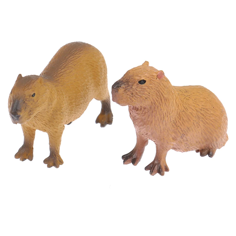 Neue Simulation Capybara Oranments Mini Nette Wilde Tiere Modell Figuren  Capybara Action Figur Kinder der Sammlung Spielzeug Geschenk - AliExpress