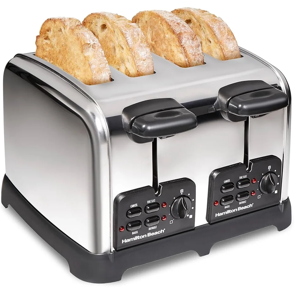 4 Slice Stainless Steel Toaster with Sure Toast Technology