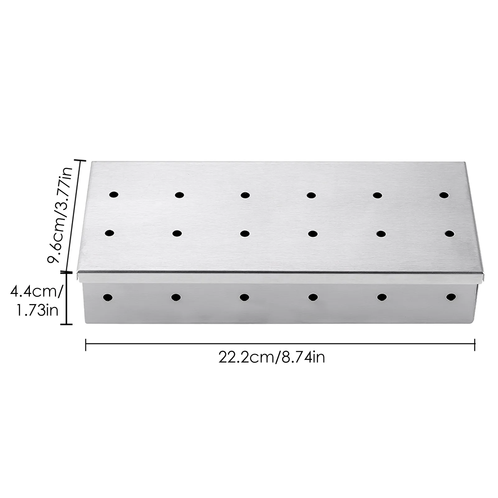 Smoker Box for BBQ Grill Wood Chips - 25% Thicker Stainless Steel Won't Warp