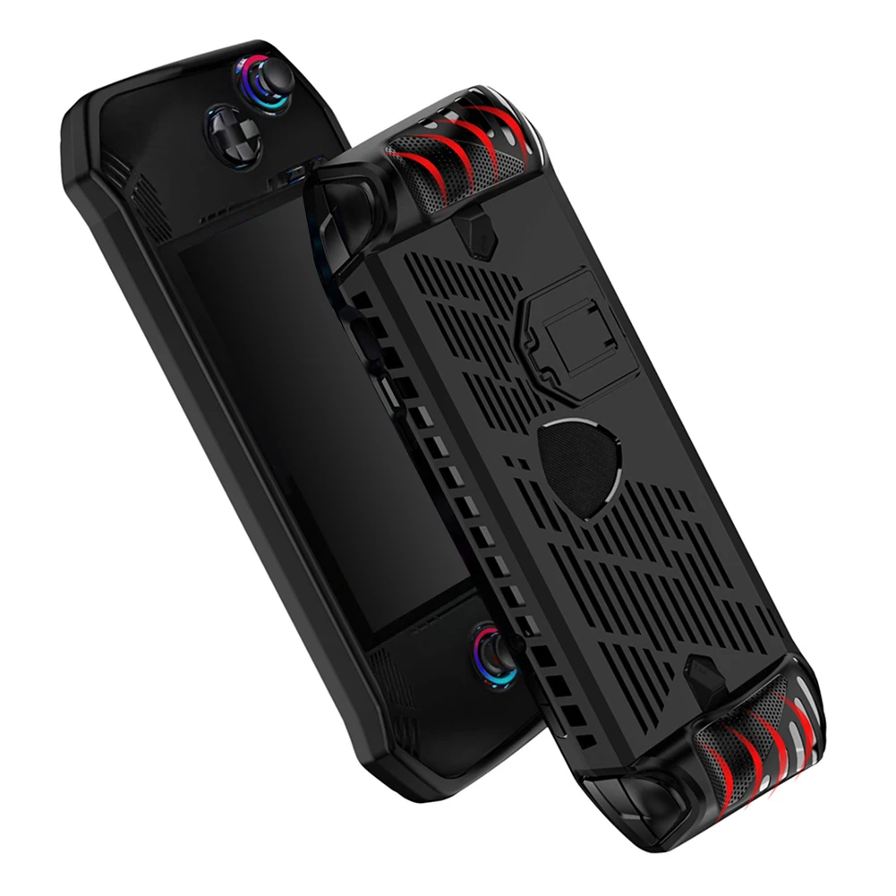 For MSI Claw Handheld Console TPU Case Protector Shell Sleeve with Kickstand Protective Cover for MSI Claw Handheld Accessories