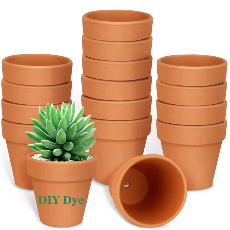 Set of 32 Small Terra Cotta Planter Pots with Drainage Holes