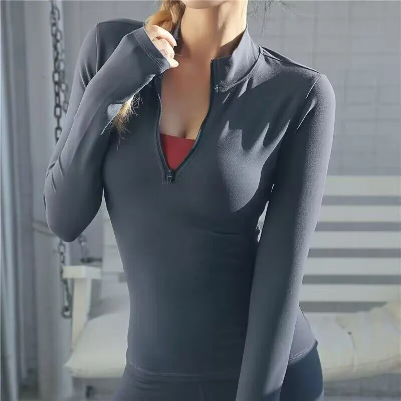Long Sleeve Yoga Shirts Sport Top Fitness Yoga Top Gym Sports Wear For Women Push Up Running Full Sleeve Clothes yoga shirt