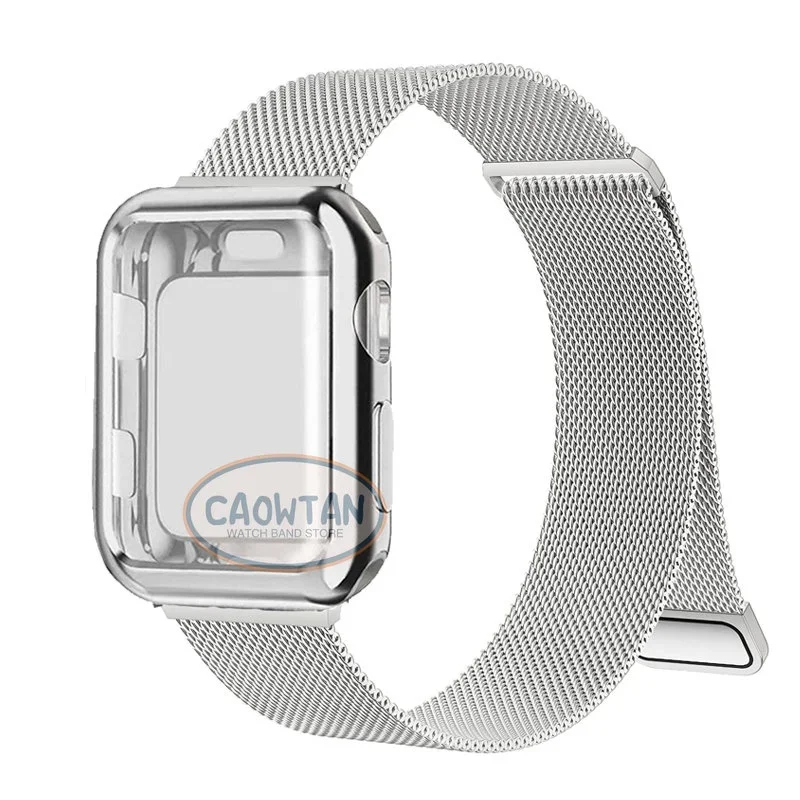 Sleek Milanese Apple Watch Band with TPU Screen Protection