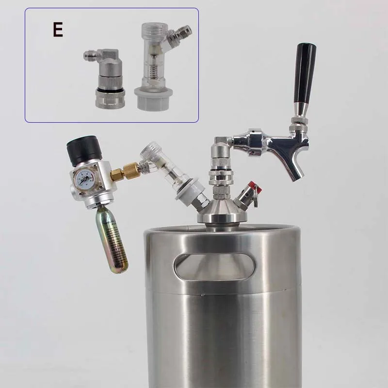 Beverage Dispenser Faucet Mini Keg Ball Lock Tap Include 50cm Silicone Hose 304 Stainless Steel Homebrew Spear