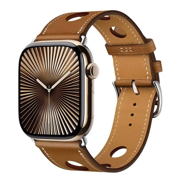 Premium Leather Strap for Apple Watch - Elegant and Durable Bracelet Correa