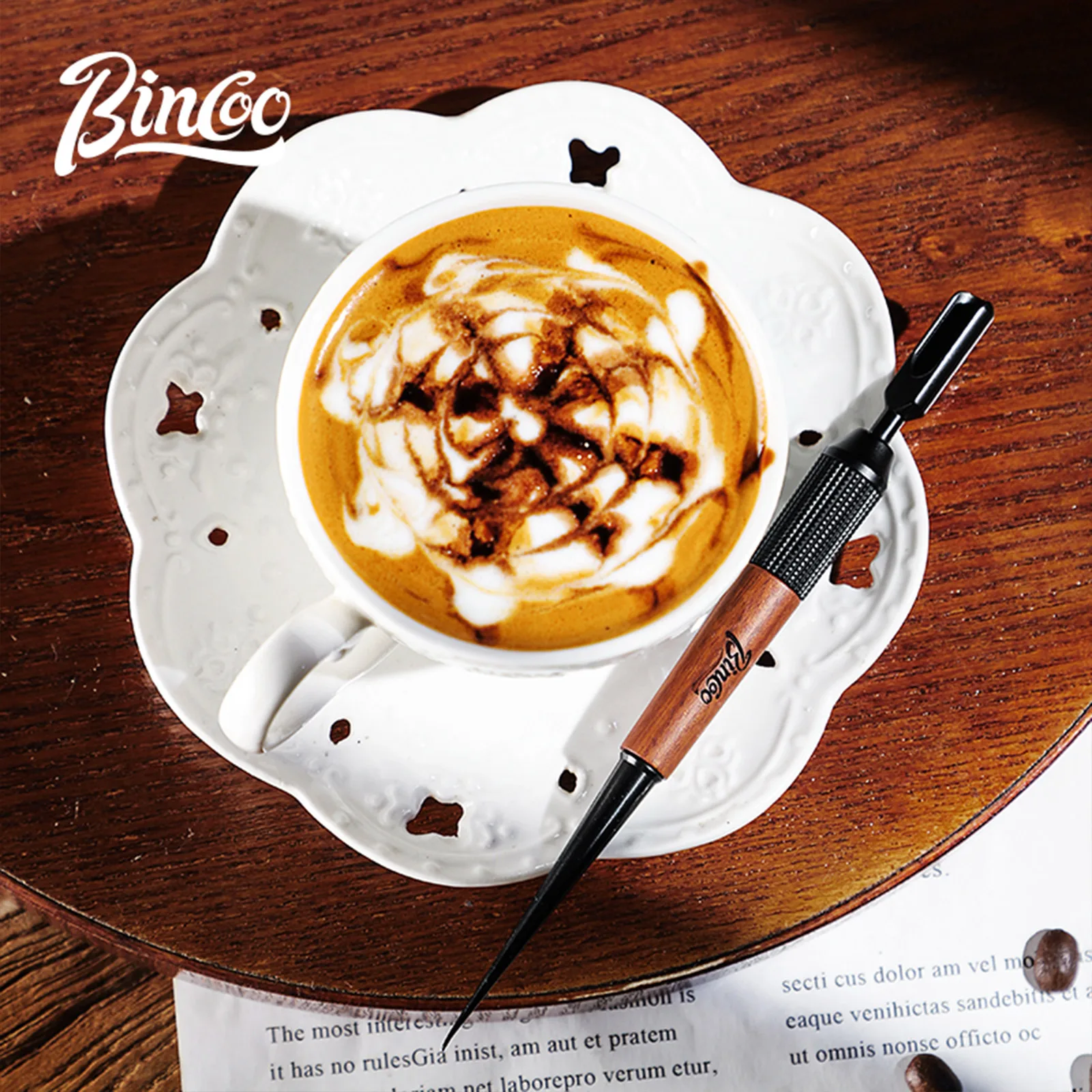 إبر قهوة ستانلس ستيل فاخرة لتزيين القهوة-من بينكو