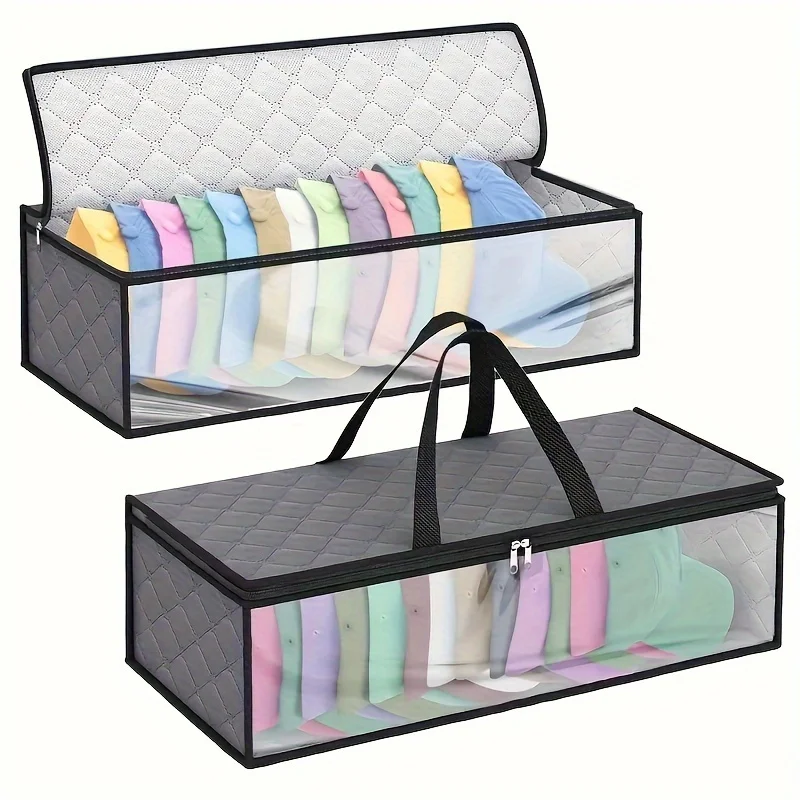 1pc Baseball Hat Storage Bag, Hat Storage Organizer Bag, Hat Organizer with 2 Handles, Accommodate 20 Hats, Gray