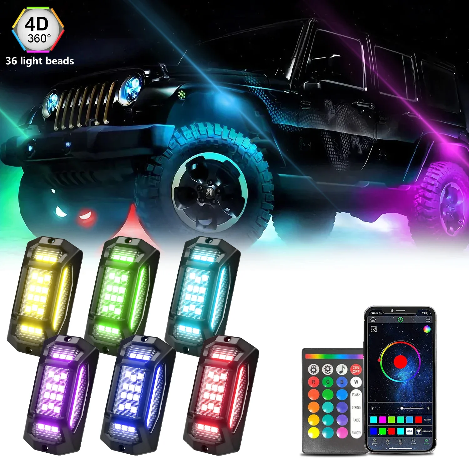 4/6/8 in 1 New LED Car LED Symphony Ambient Light Ambient Holding PCB Flexible