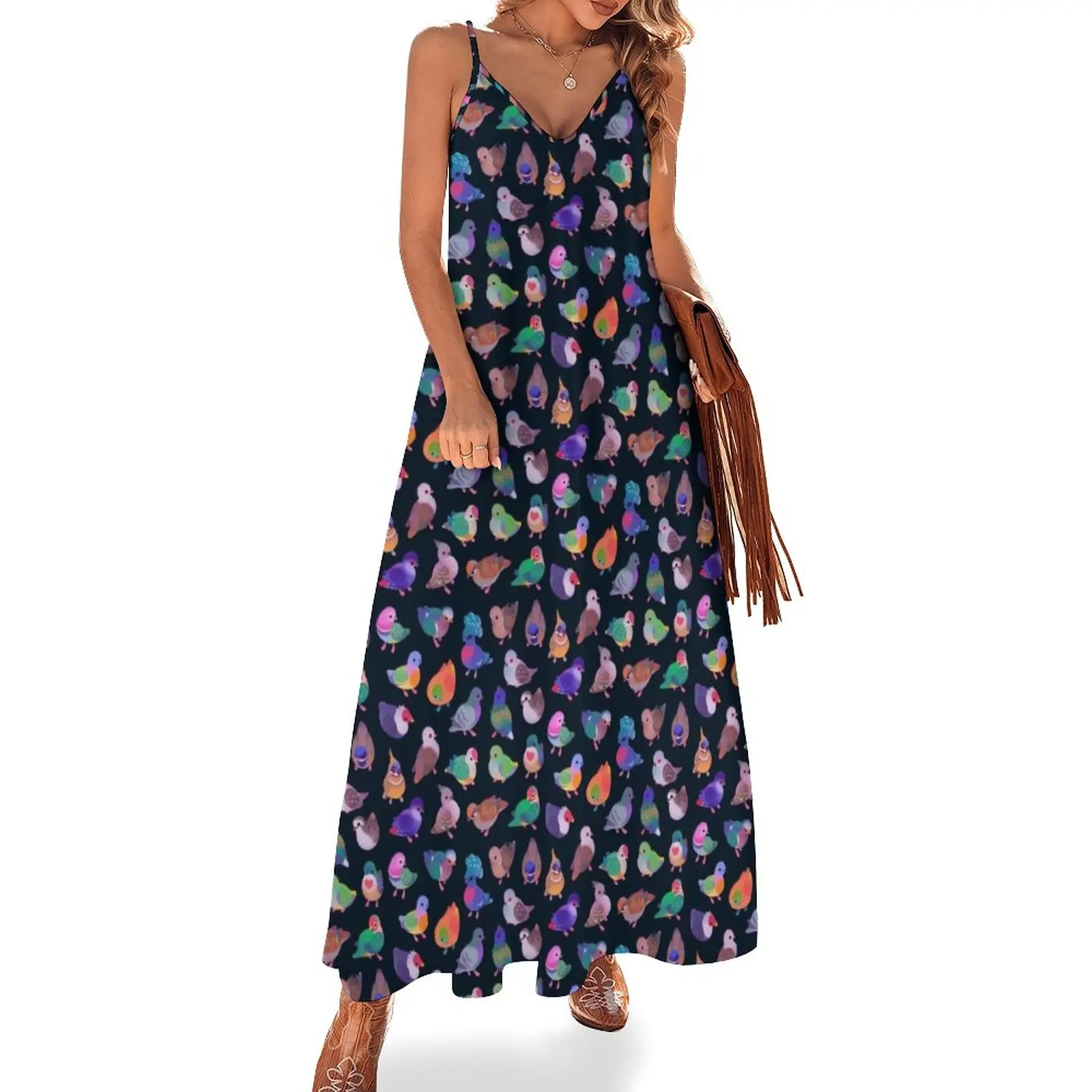 

Wild pigeon Sleeveless Dress luxury woman evening dress birthday dress