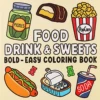 Halloween Spectre Coloring Book FOOD DRINKAA&AWEETS for Adults and Teen Featuring Adorable Creepy Creatures Painting Gift 1