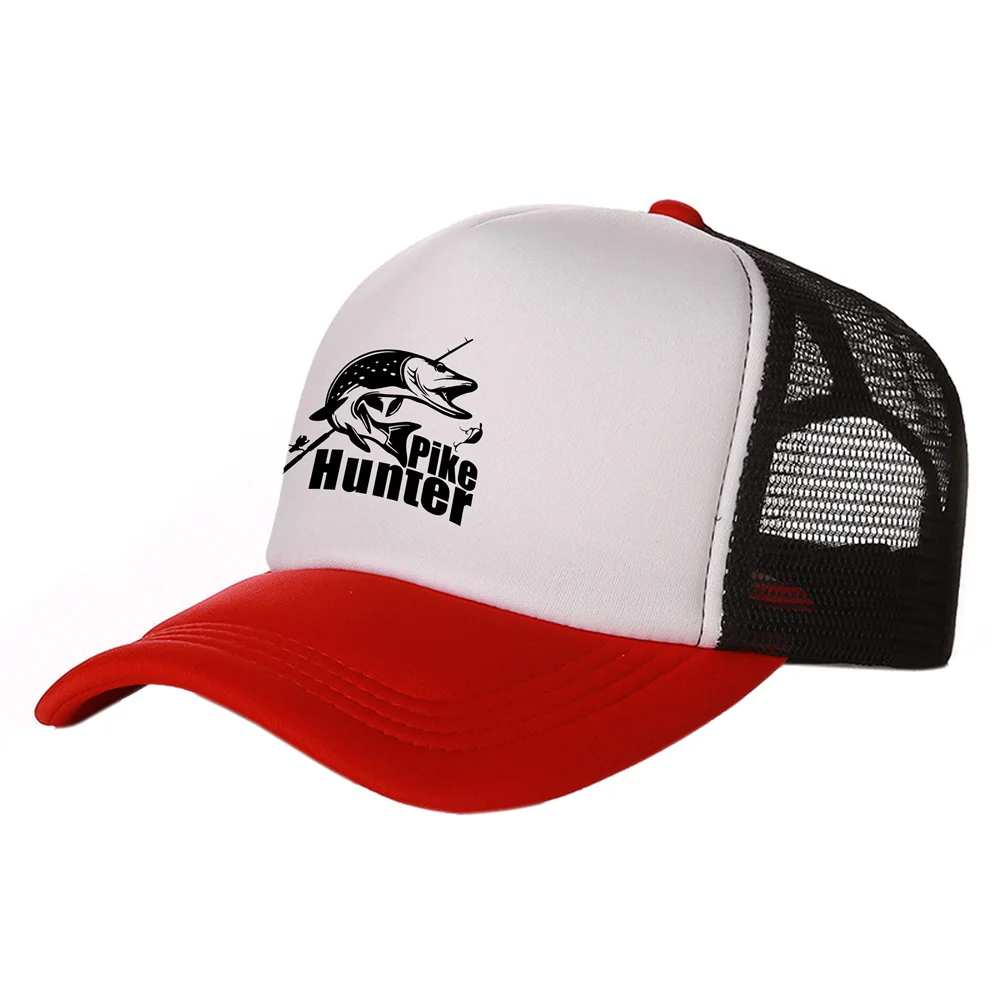 YUONME Baseballkappe Hecht Angeln Design - Camouflage Trucker Cap Für Fischer Und Outdoor Fans